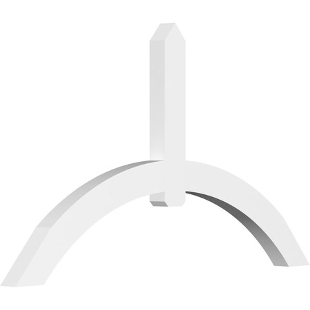 Ekena Millwork Archdale Architectural Grade PVC Gable Bracket, 84"W x 49"H x 4"D x 6"F, 14/12 Pitch GBP084X49X0406ARC00